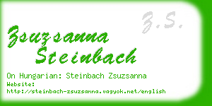 zsuzsanna steinbach business card